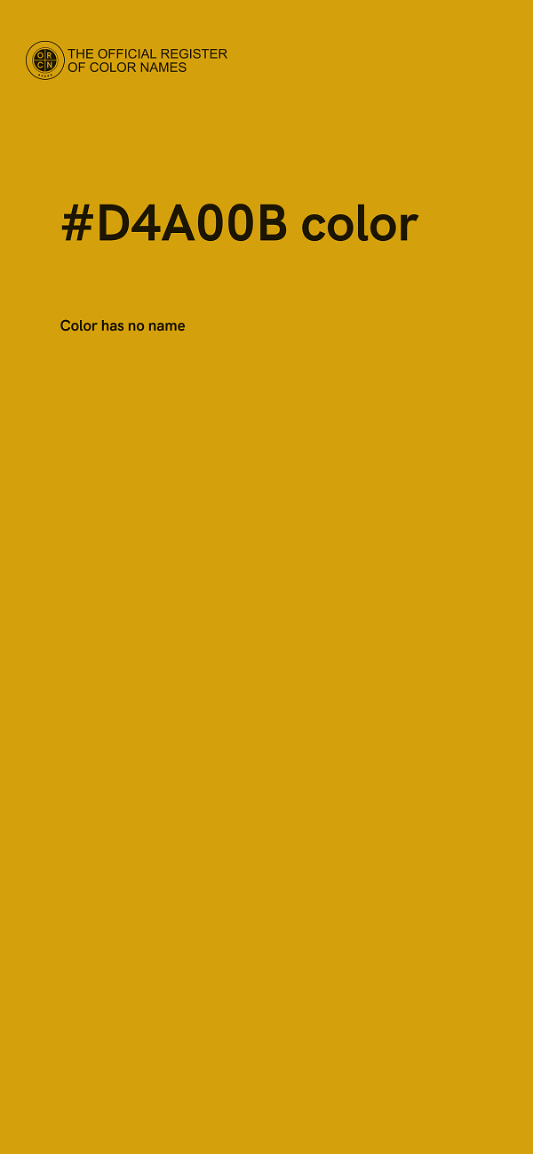 #D4A00B color image