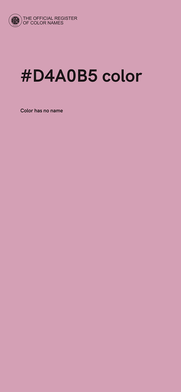 #D4A0B5 color image