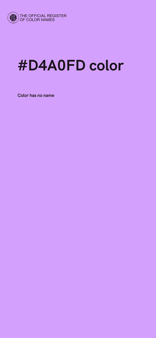 #D4A0FD color image