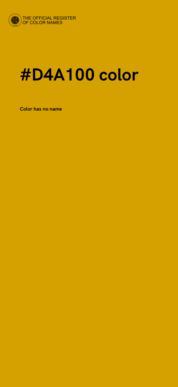 #D4A100 color image