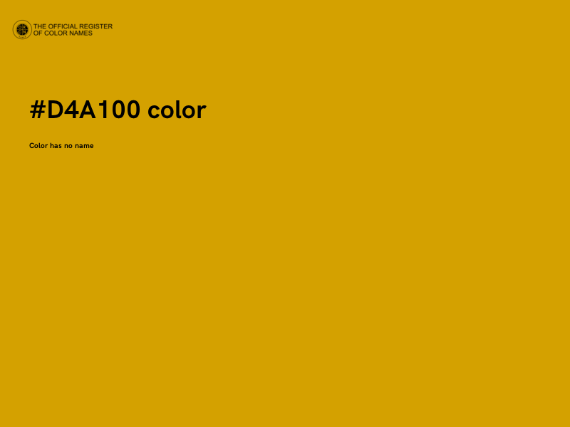#D4A100 color image