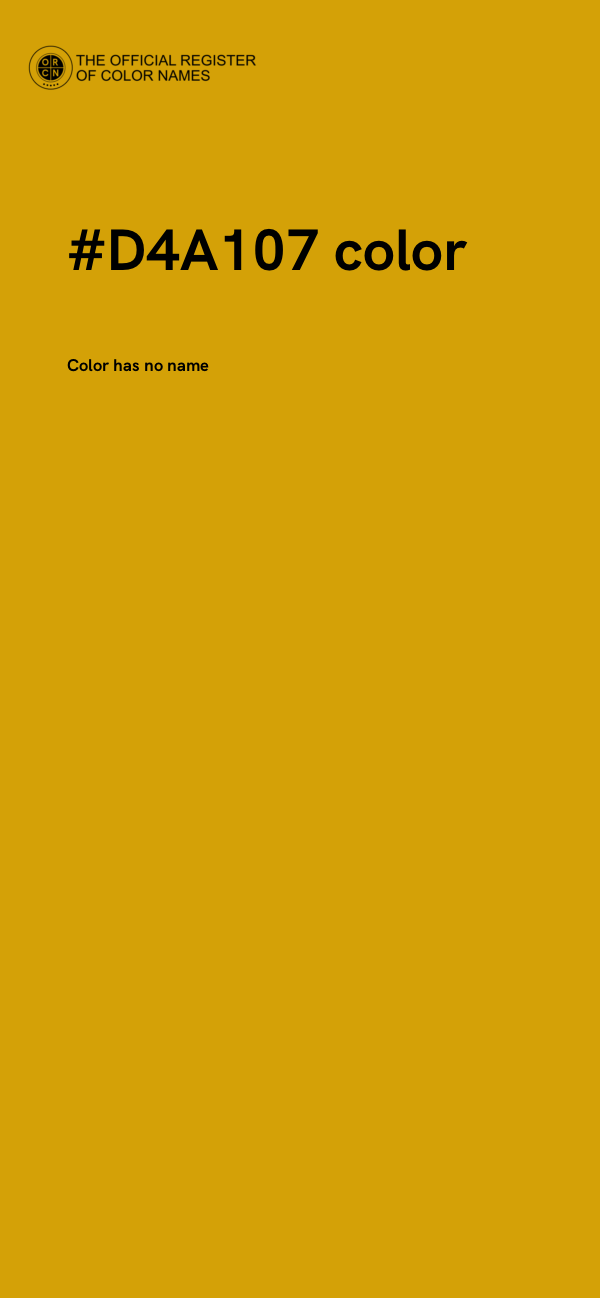 #D4A107 color image