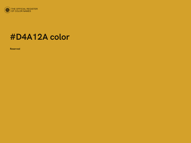 #D4A12A color image