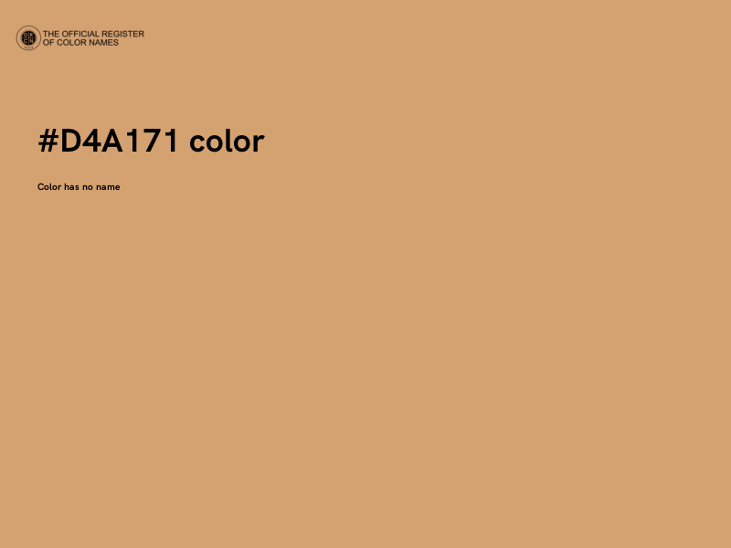 #D4A171 color image