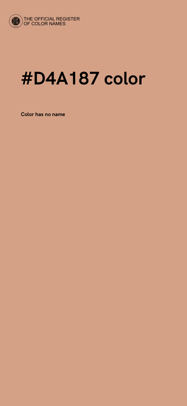 #D4A187 color image