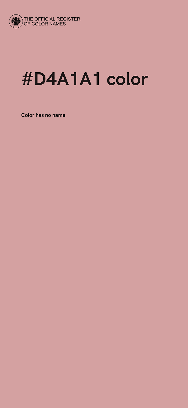 #D4A1A1 color image
