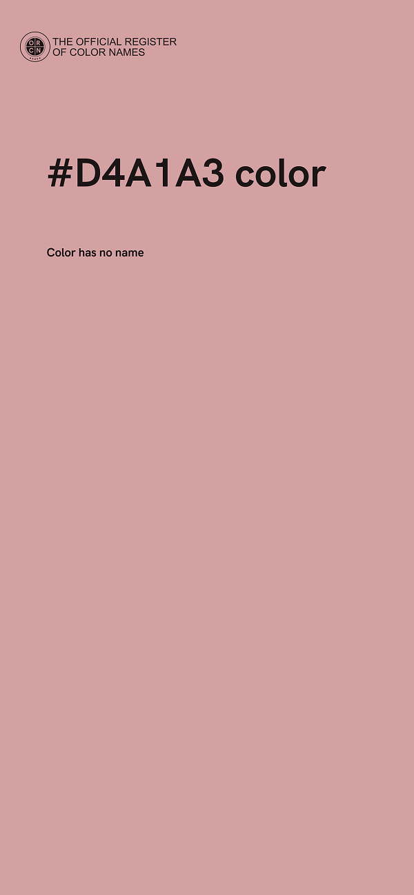 #D4A1A3 color image