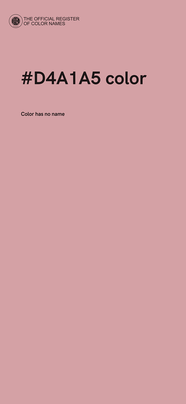 #D4A1A5 color image