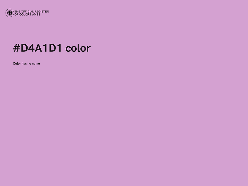 #D4A1D1 color image