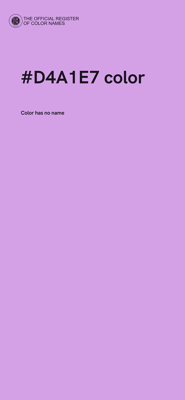 #D4A1E7 color image