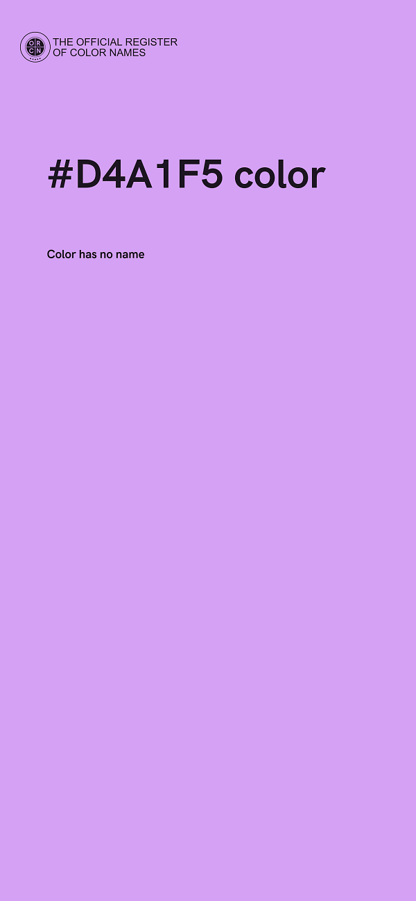 #D4A1F5 color image