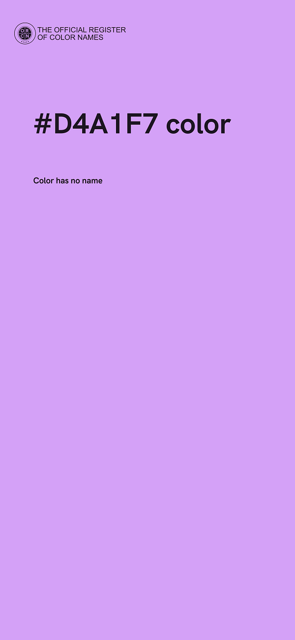 #D4A1F7 color image