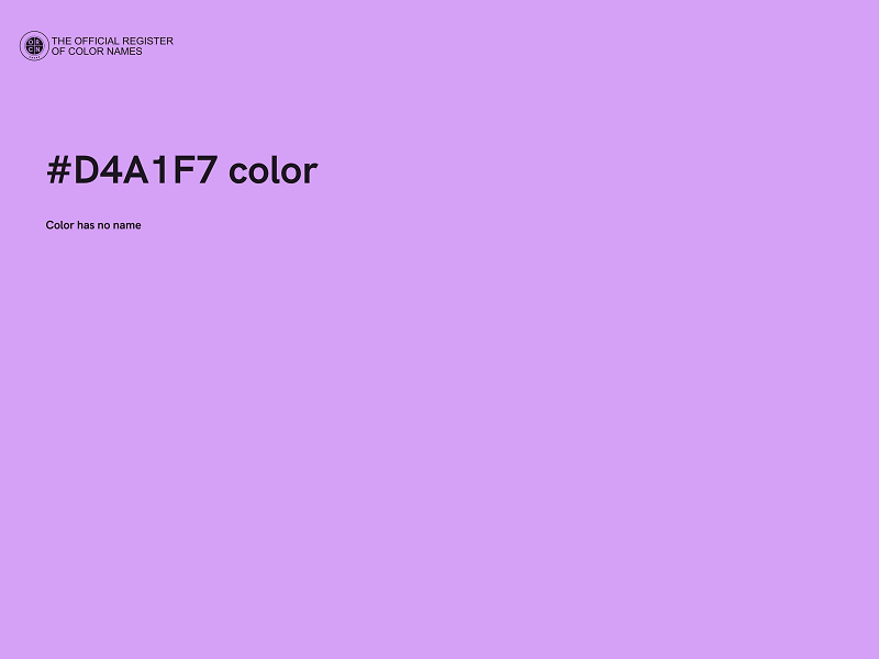 #D4A1F7 color image