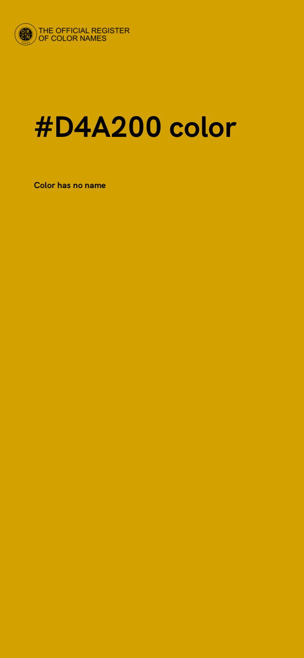#D4A200 color image