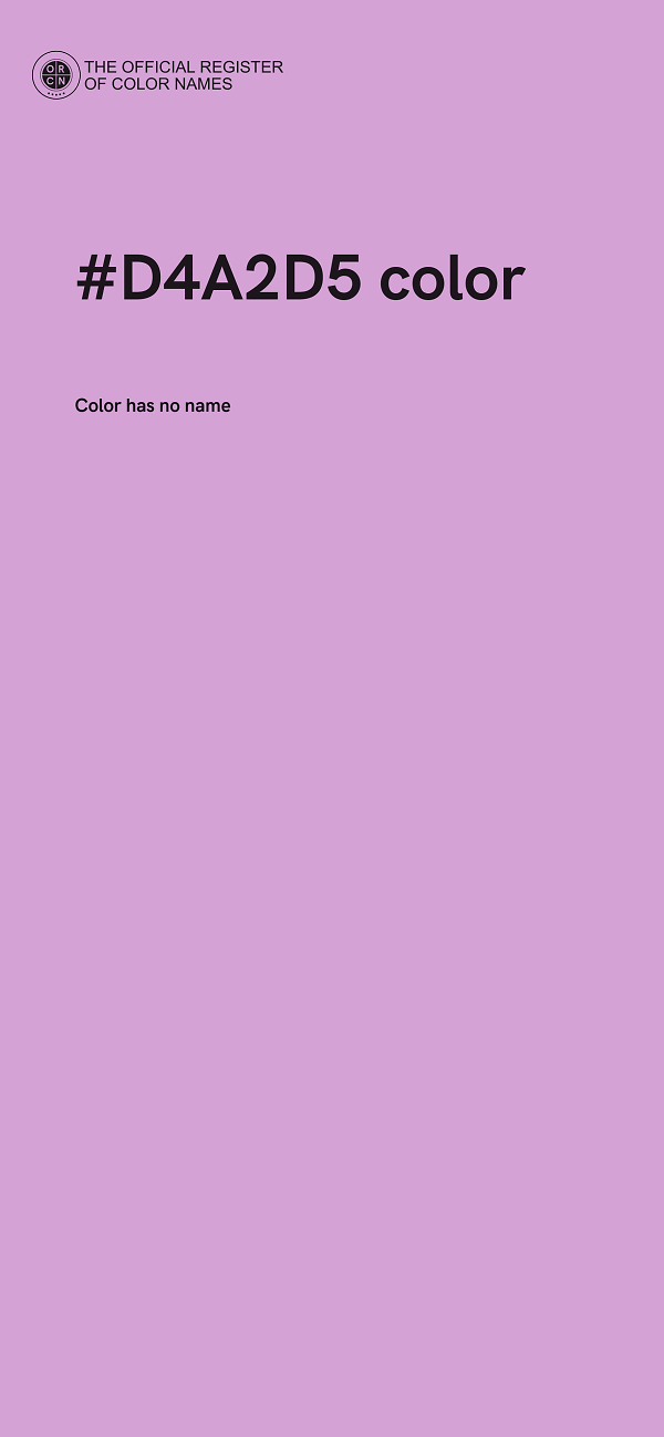 #D4A2D5 color image