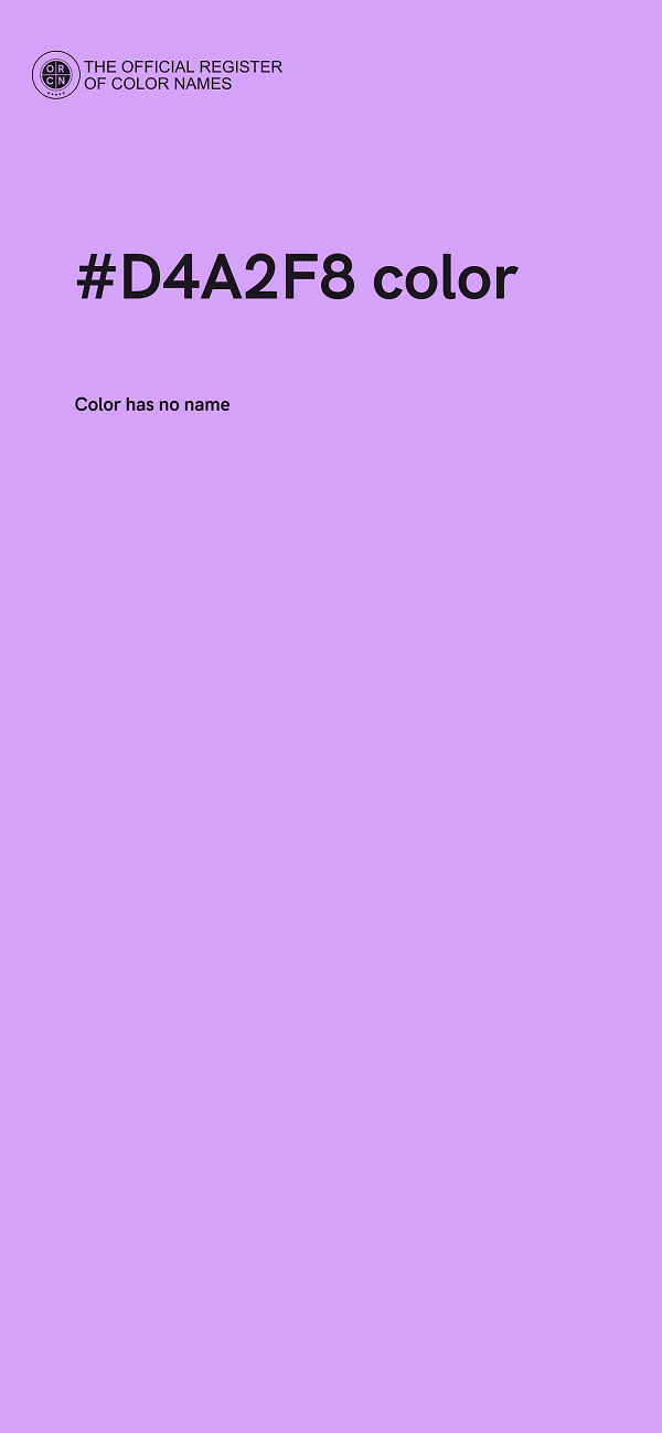 #D4A2F8 color image