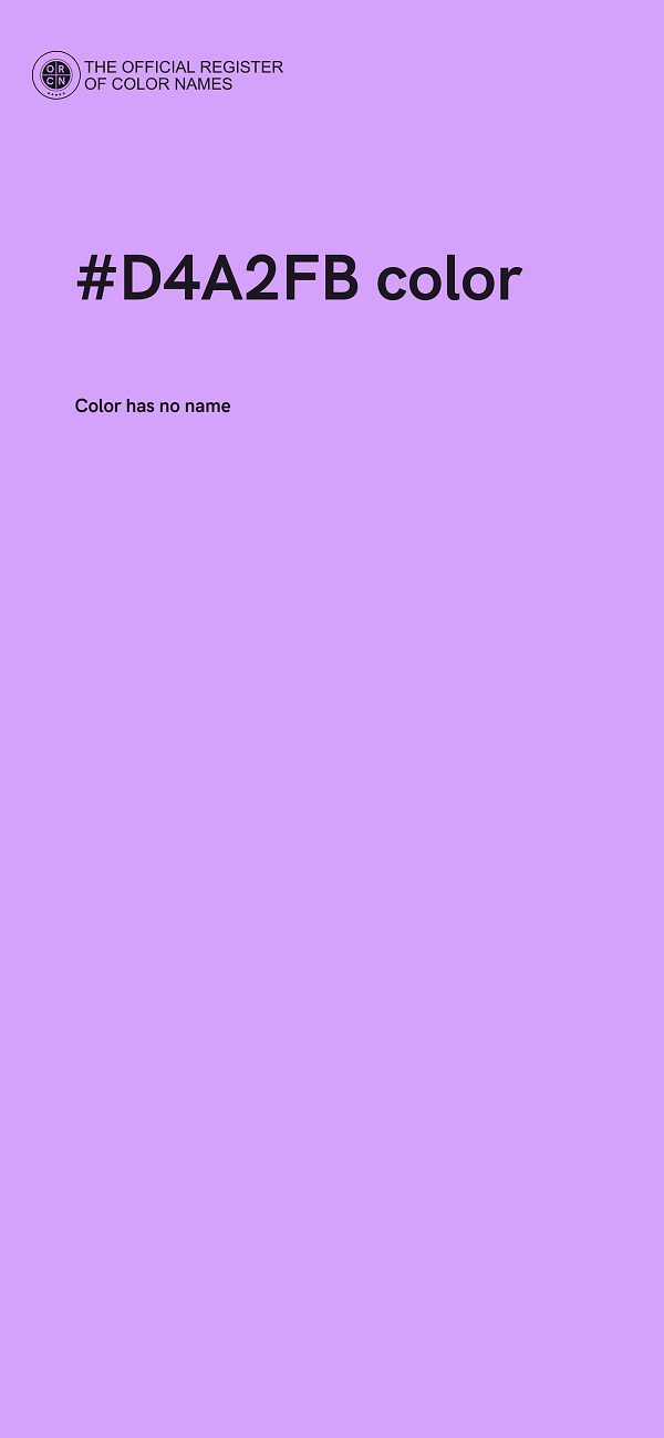 #D4A2FB color image