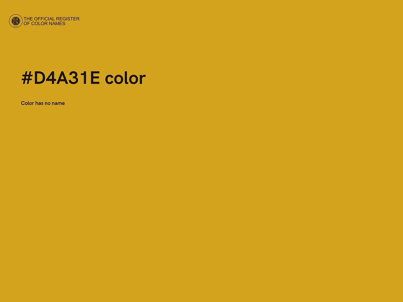 #D4A31E color image