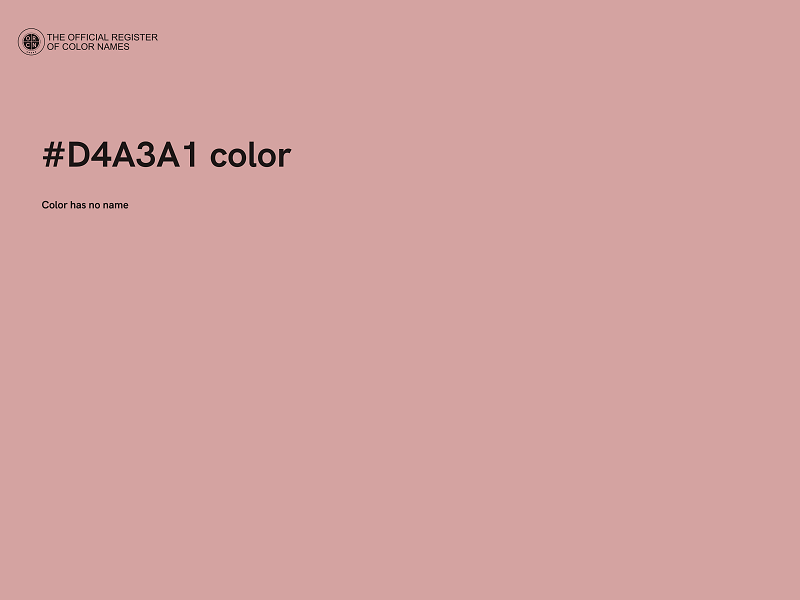 #D4A3A1 color image