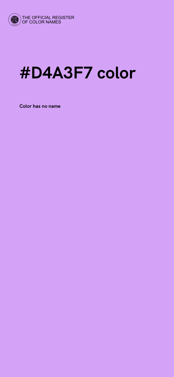 #D4A3F7 color image