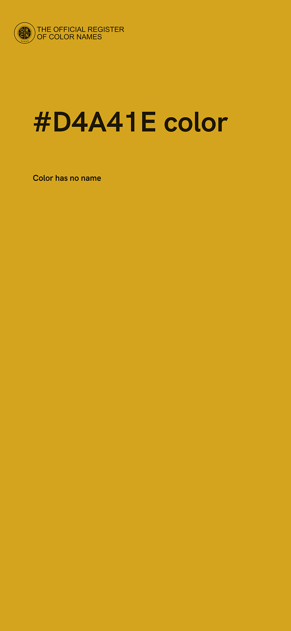 #D4A41E color image