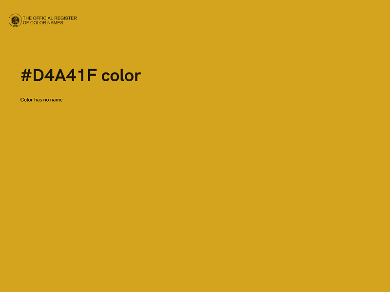#D4A41F color image