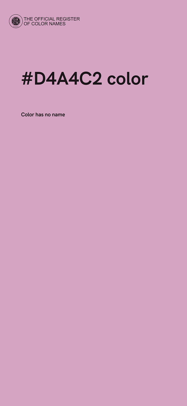 #D4A4C2 color image