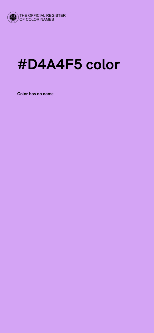 #D4A4F5 color image