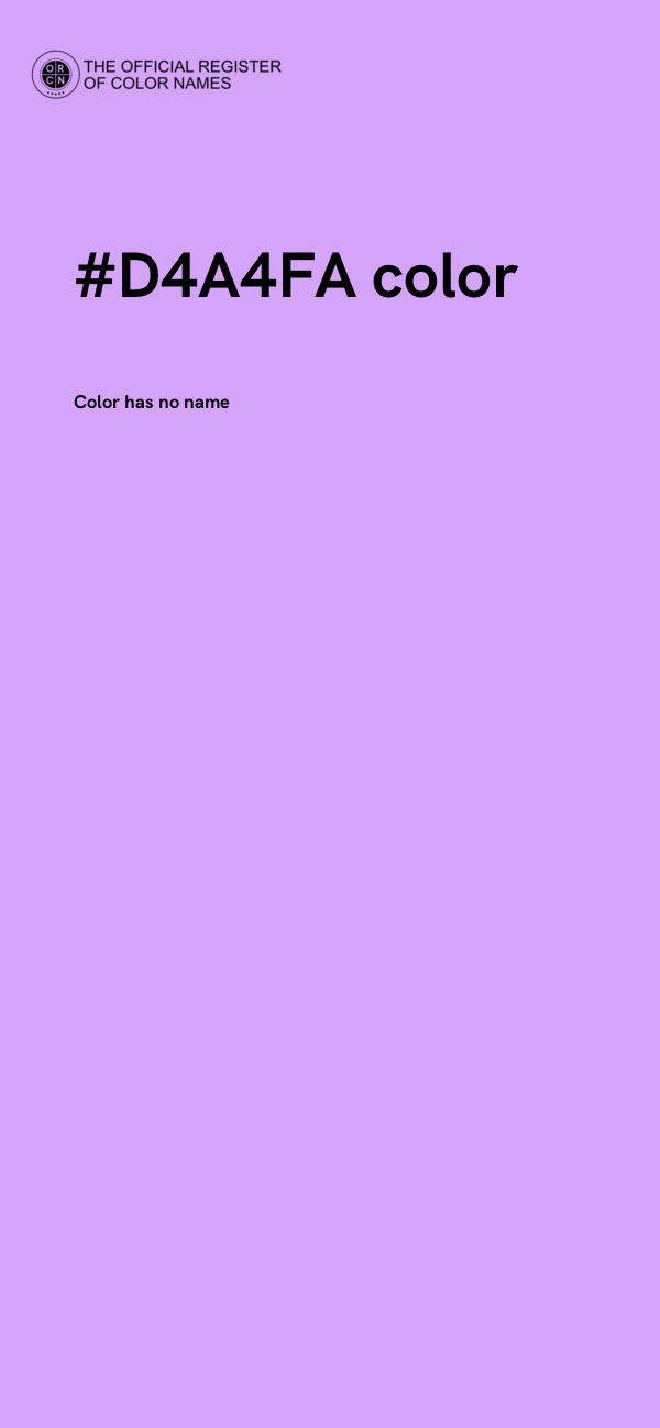 #D4A4FA color image