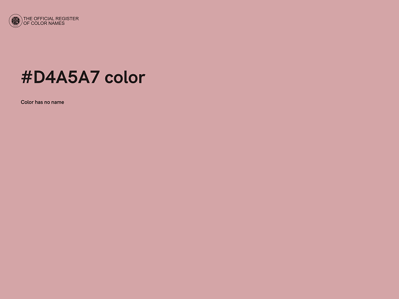 #D4A5A7 color image