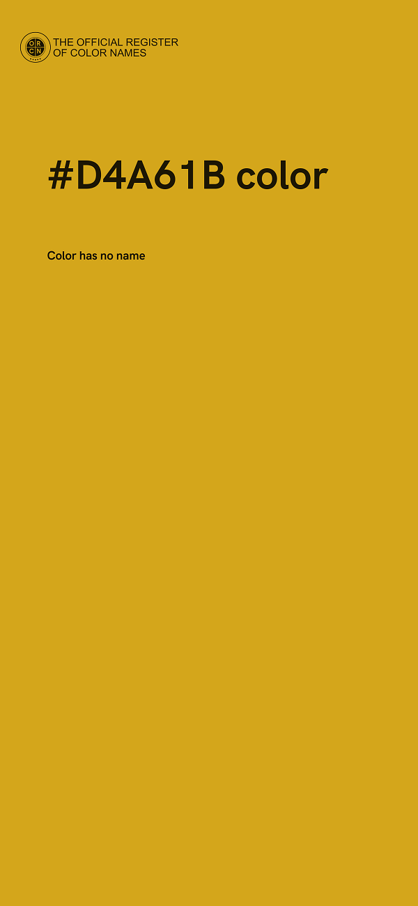 #D4A61B color image