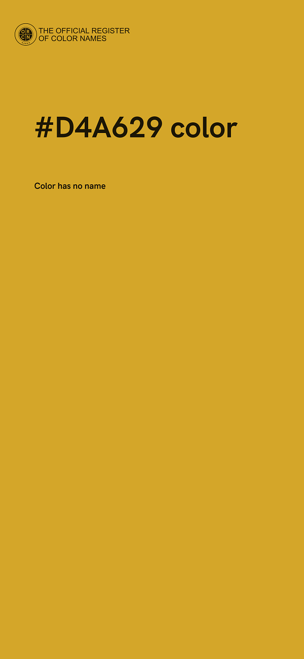 #D4A629 color image