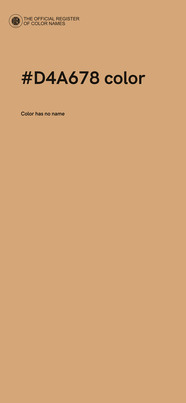 #D4A678 color image