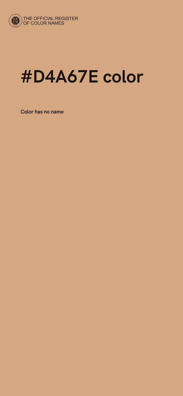 #D4A67E color image