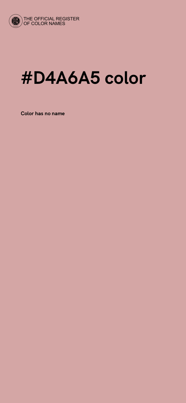 #D4A6A5 color image