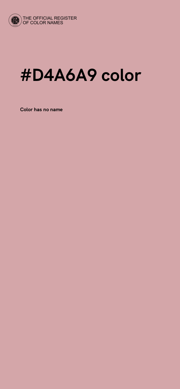 #D4A6A9 color image