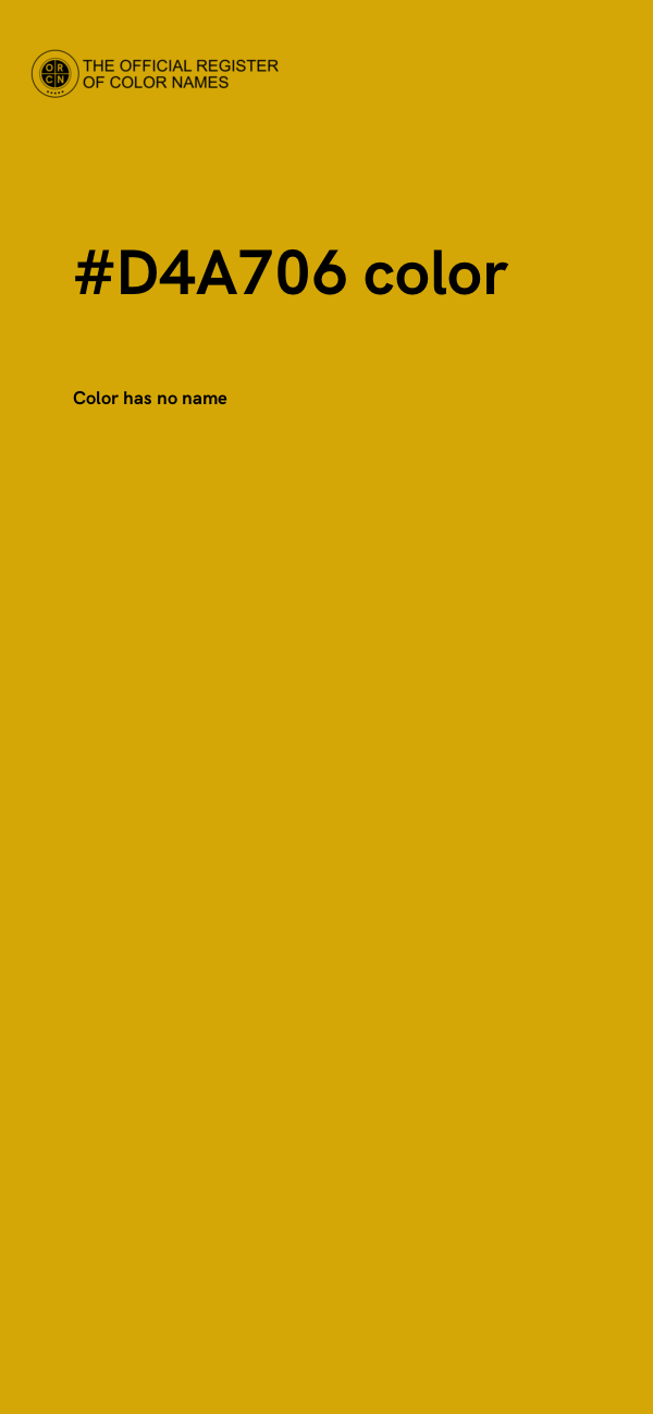 #D4A706 color image