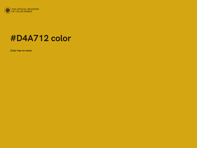 #D4A712 color image