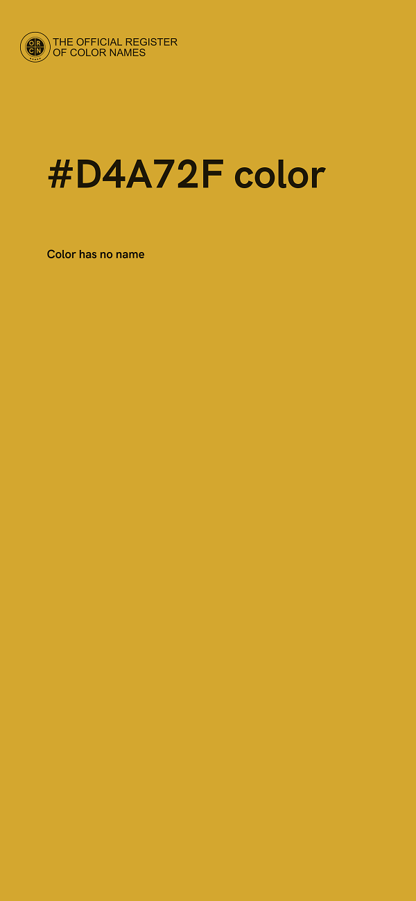 #D4A72F color image