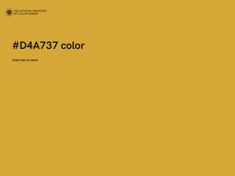 #D4A737 color image