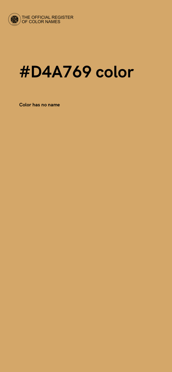#D4A769 color image