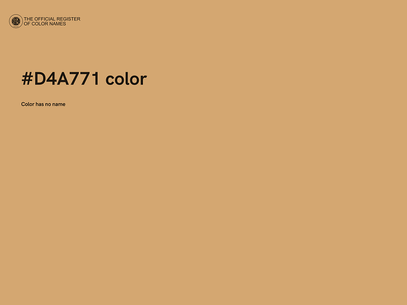 #D4A771 color image