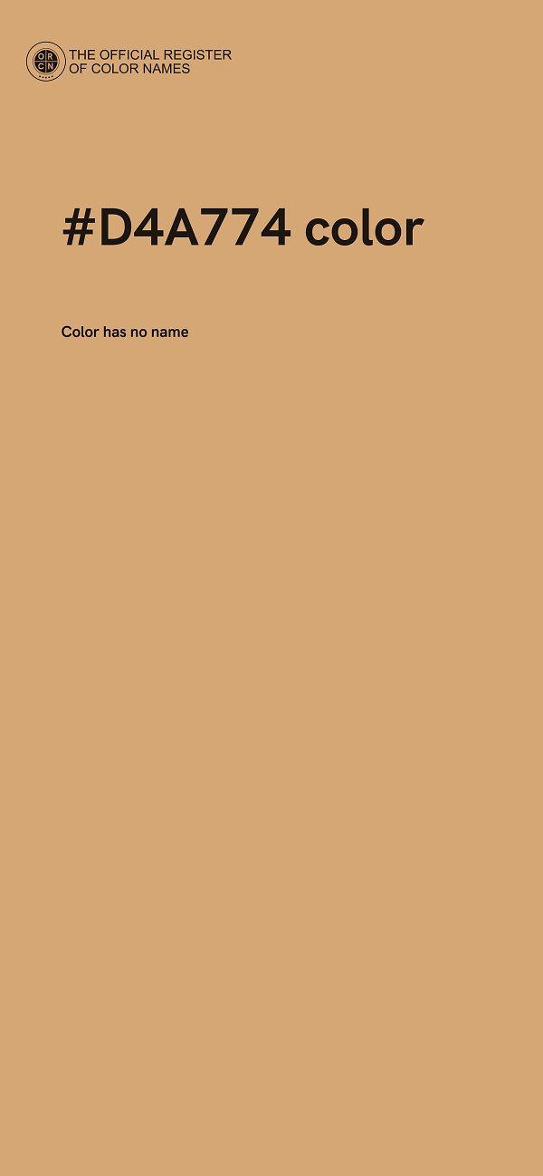 #D4A774 color image