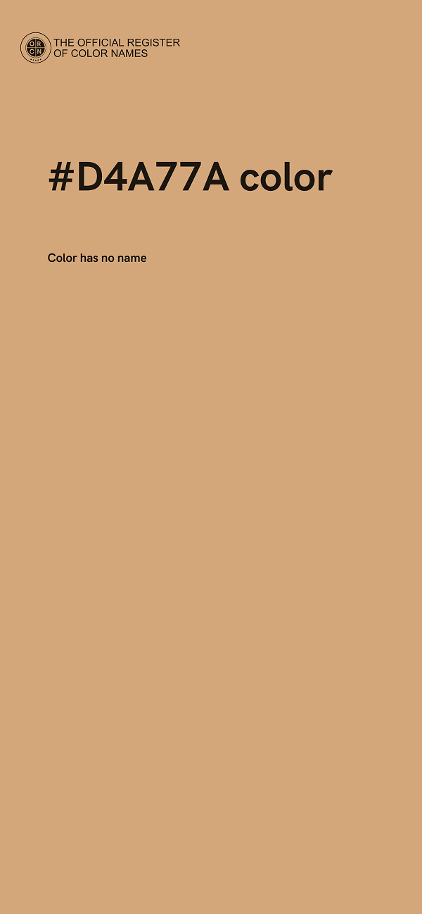 #D4A77A color image