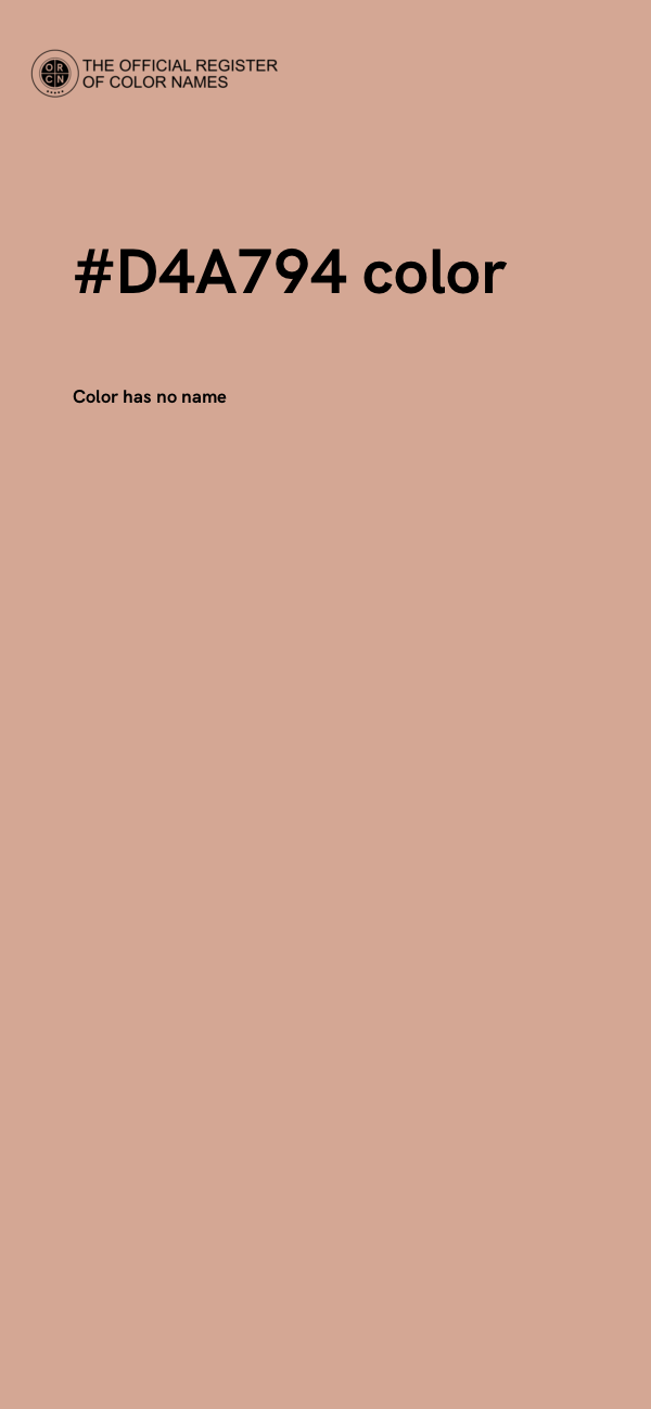 #D4A794 color image