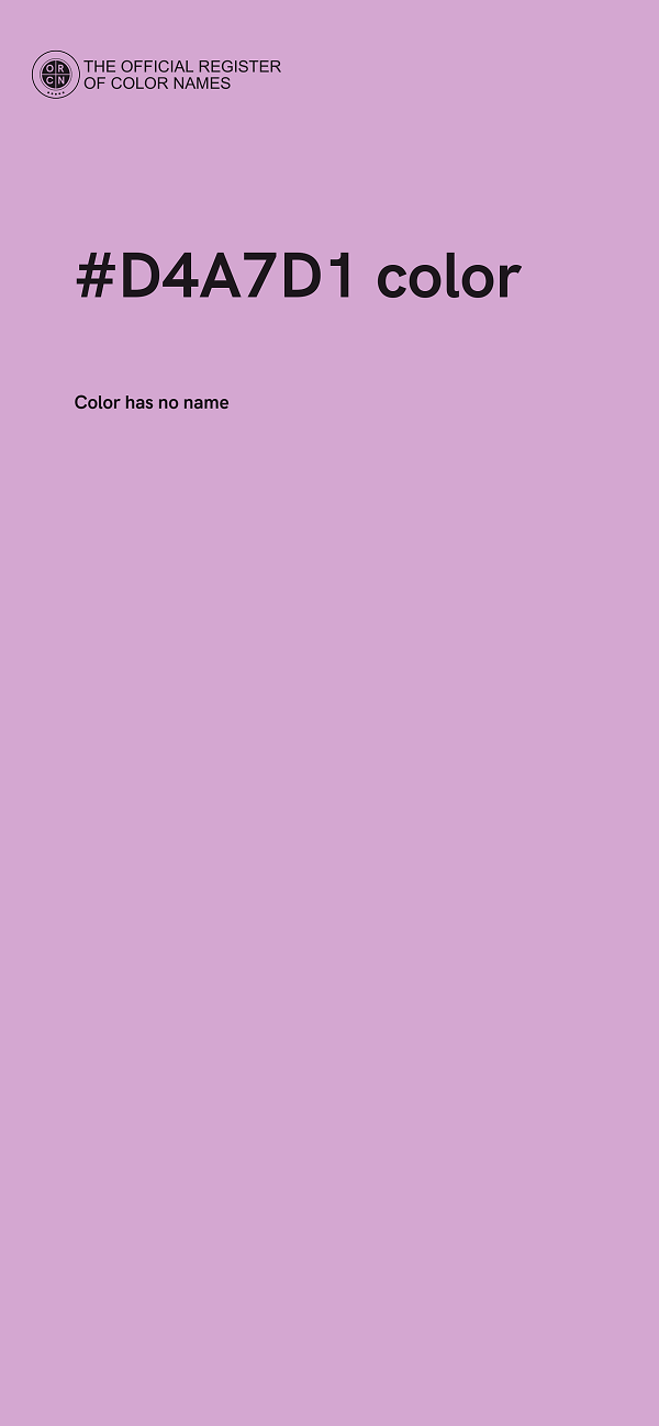 #D4A7D1 color image