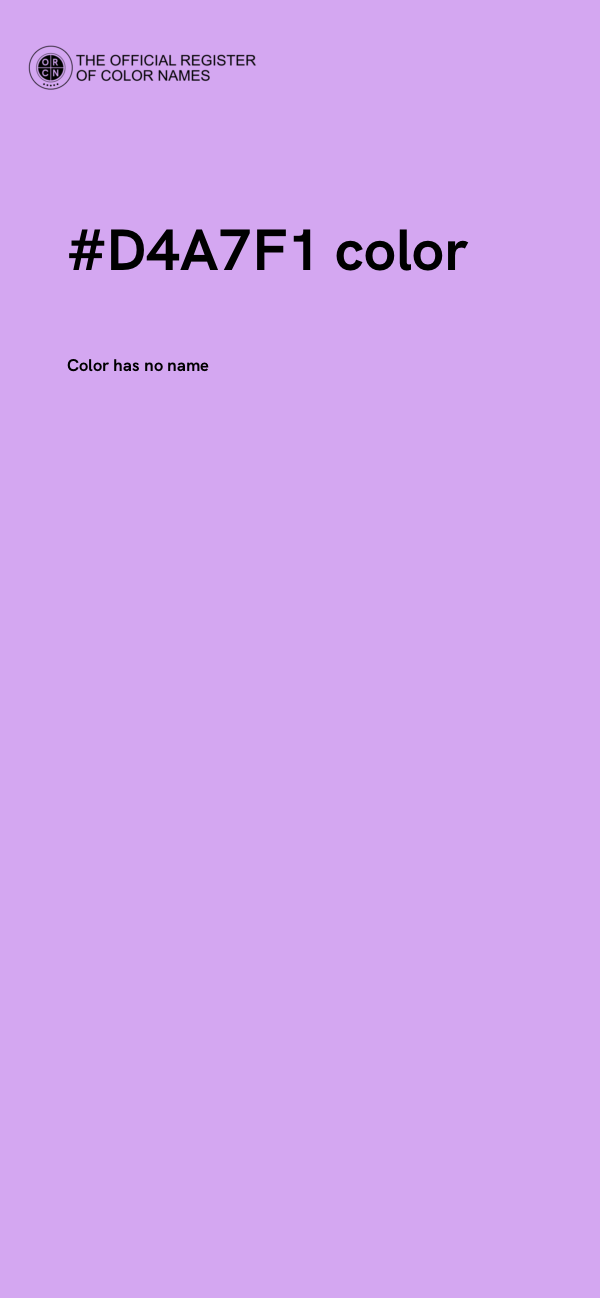 #D4A7F1 color image