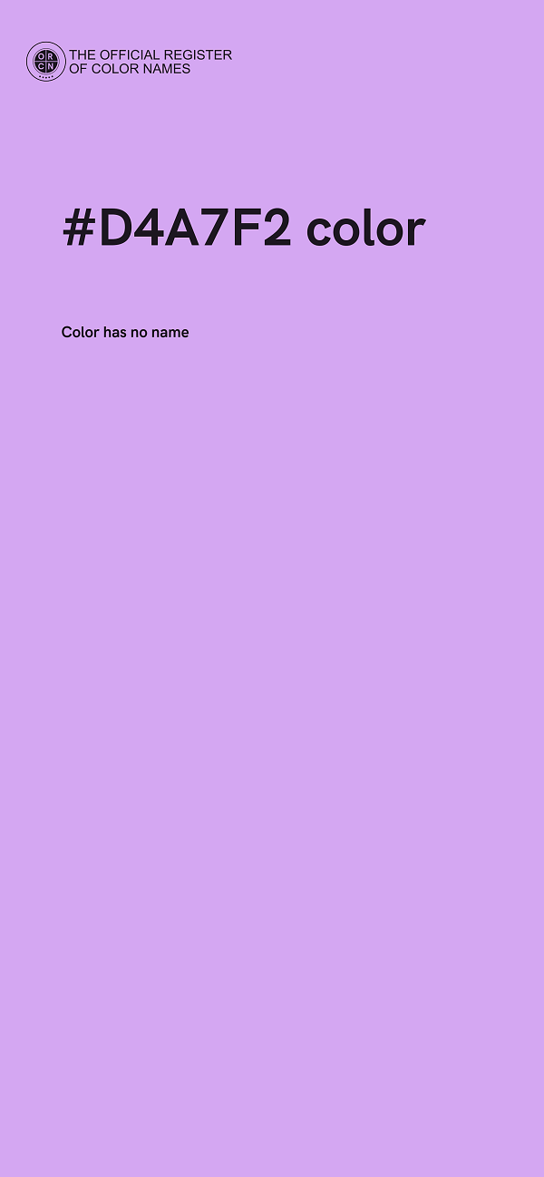 #D4A7F2 color image