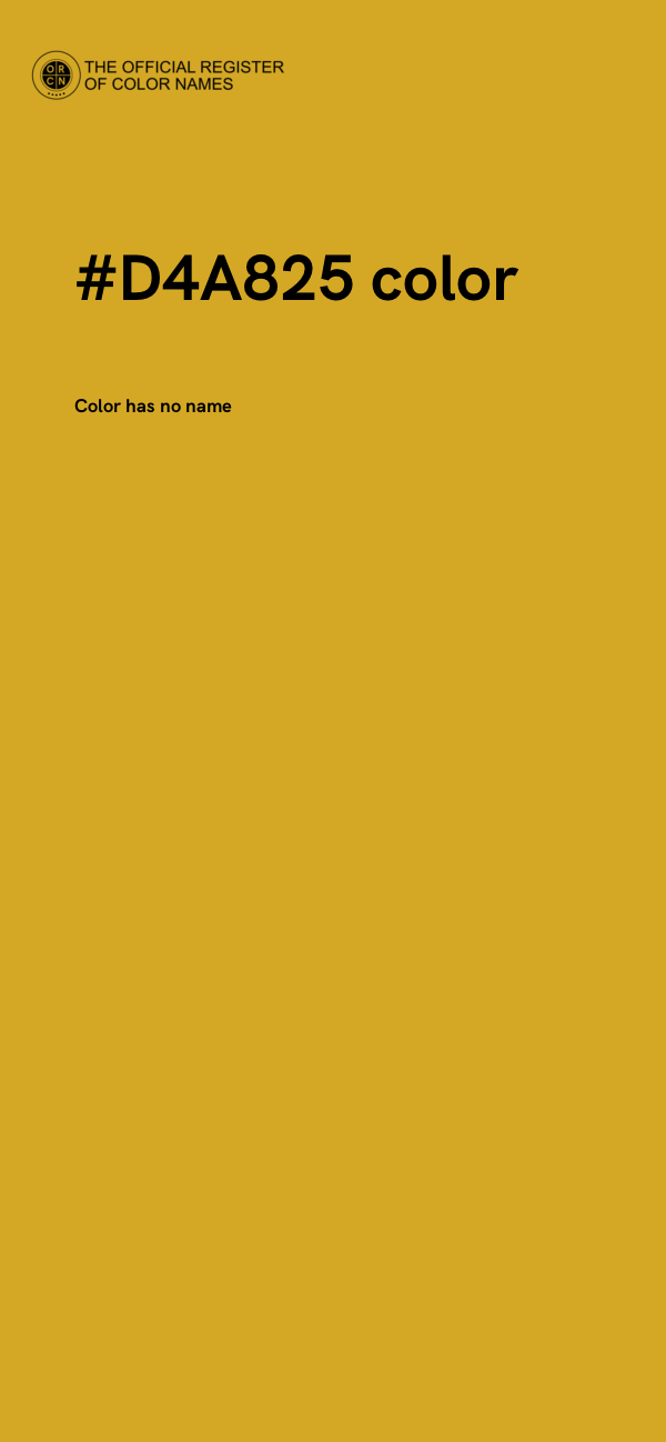 #D4A825 color image