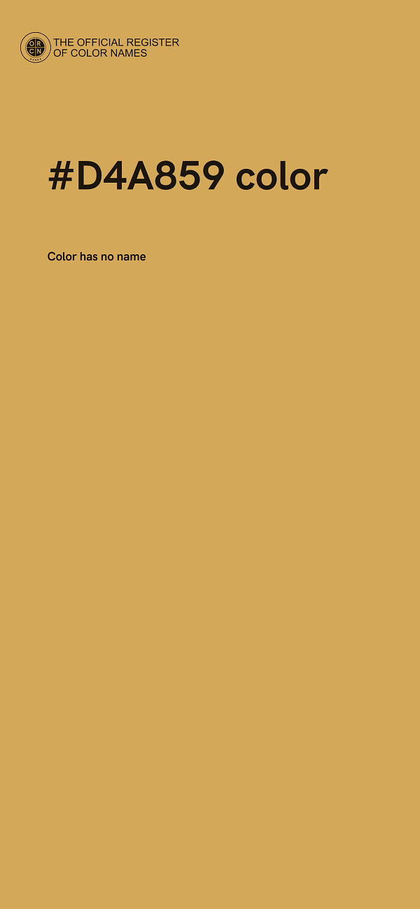#D4A859 color image